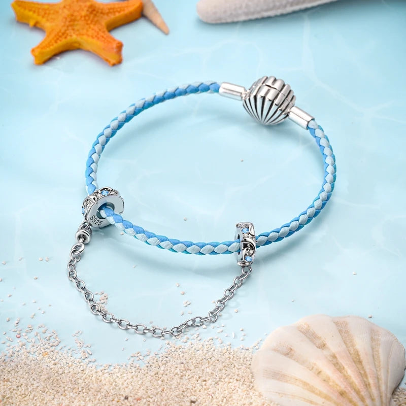 New Summer Ocean Silver Plated Sea Turtle & Starfish Shell Charm | DIY Bracelet Jewelry for Women