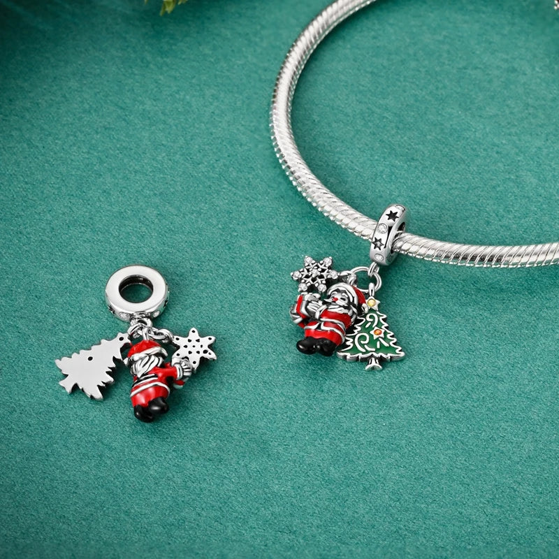 2025 Original 925 Sterling Silver Christmas & Halloween Charms | Santa Claus Snowman Beads Fit Bracelet Pendant Jewelry Gift