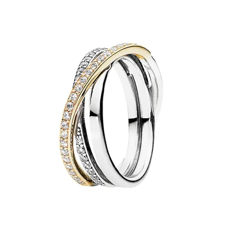 925 Sterling Silver Double Heart, Bow & Starfish Crown Rings | Women’s Moon Ring Fine Jewelry Wedding & Valentine Gift