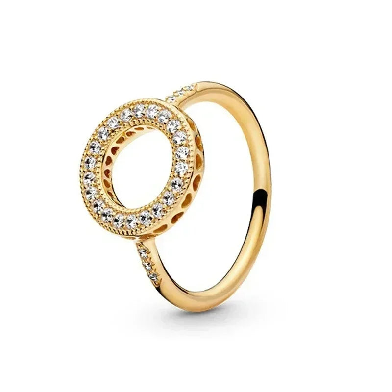 925 Sterling Silver Dazzling Crown Hearts Ring | Classic Luxury Women’s Charm Ring – Exquisite Jewelry Gift