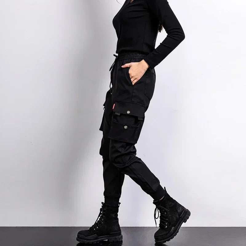 2024 Women’s Black Work Pants | Slimming Elastic Ankle-Length Sports Pants | Spring & Autumn Trendy Pants