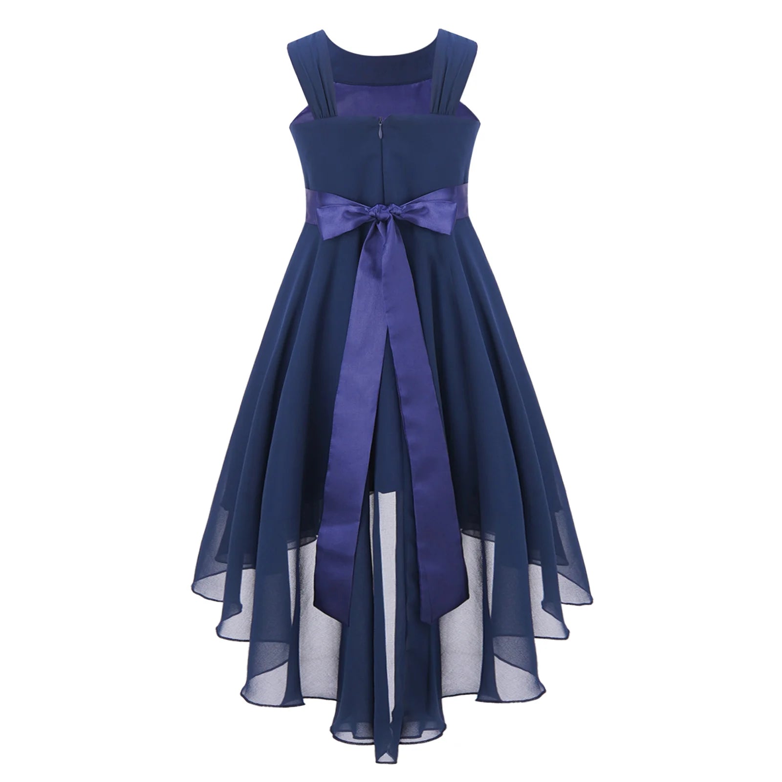 iEFiEL Summer Flower Girl Dress | High-Low Chiffon Princess Dress | Kids Wedding & Party Formal Occasion Gown