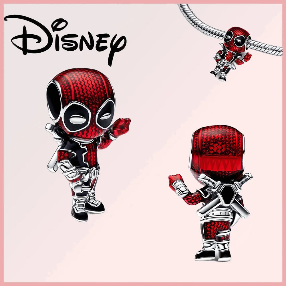 Disney Deadpool Stitch Minnie Winnie 925 Sterling Silver Dangle Charms – Fit Original Bracelet