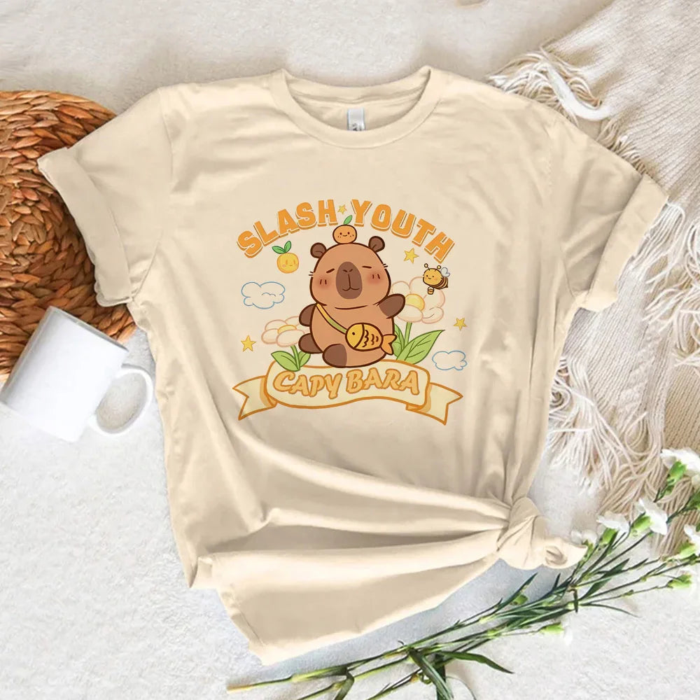 Funny Capybara T-Shirt | Unisex Summer Cute Animal Graphic Tee | Short Sleeve Streetwear Top