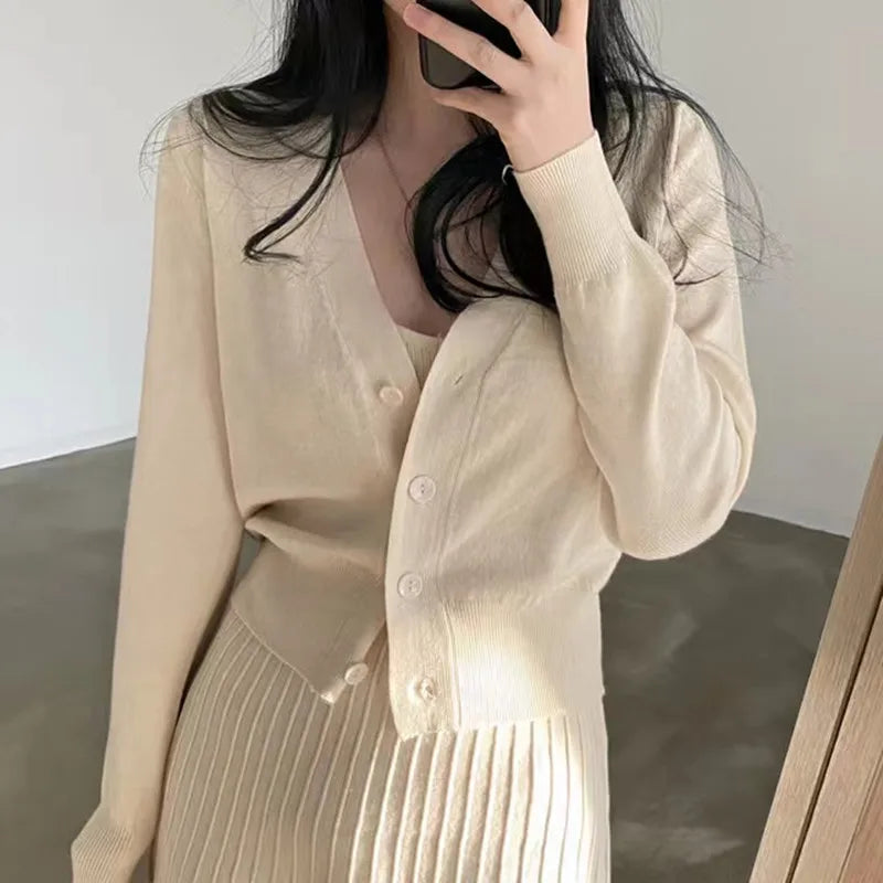 Autumn Winter New Slim Fit Strap Dress – Casual Versatile Long Sleeve Maxi Skirt | Elegant Polyester Fiber Outerwear Dress