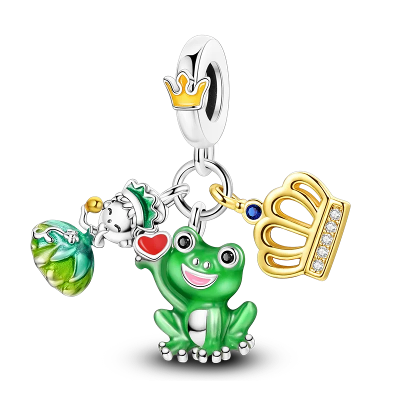 925 Sterling Silver Colorful CZ Zircon Dangle Charm | 2025 New Fashion Bead | Fits Pandora Bracelet | DIY Jewelry Gift