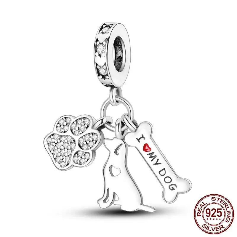 Hot Sale 925 Sterling Silver Moments Keychain Charm | Fit Original Bracelet Beads Women’s Elegant Jewelry Gift