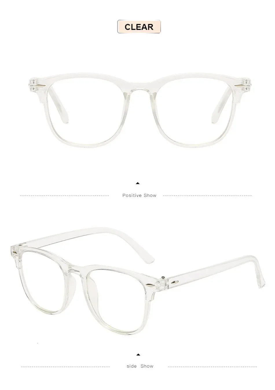 Classic Transparent Computer Glasses Frame – Unisex Anti Blue Light Blocking Glasses | Optical Lenses for Men & Women