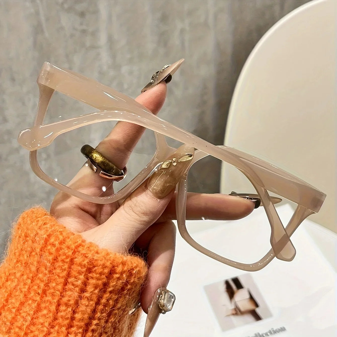 1Pc/2Pcs/3Pcs/4Pcs Elegant Geometric Glasses – Simple & Stylish Transparent Lenses | Daily Office & Reading Eyewear