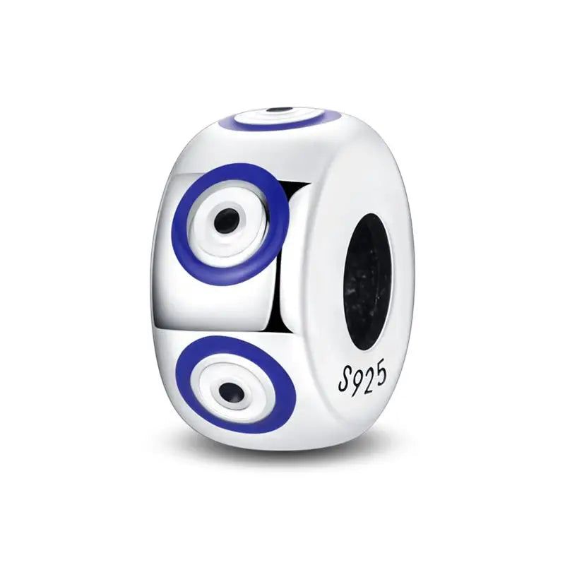 925 Sterling Silver Round Colored Zircon Spacer Beads – Fits Pandora Original Bracelets DIY Exquisite Party Jewelry