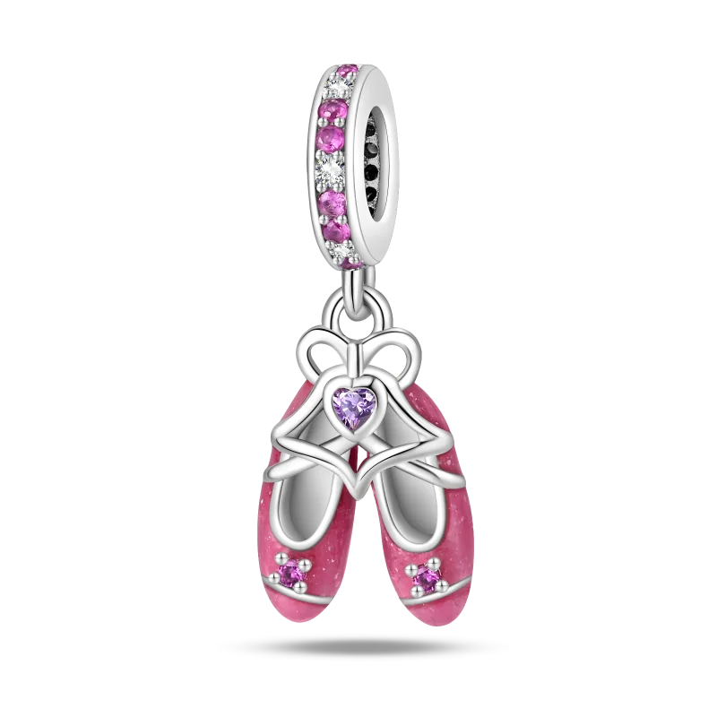 925 Silver Plated Magic Mirror Princess Angel Pink Charm Beads | Fits Original Pan 925 Bracelet | Exquisite DIY Jewelry