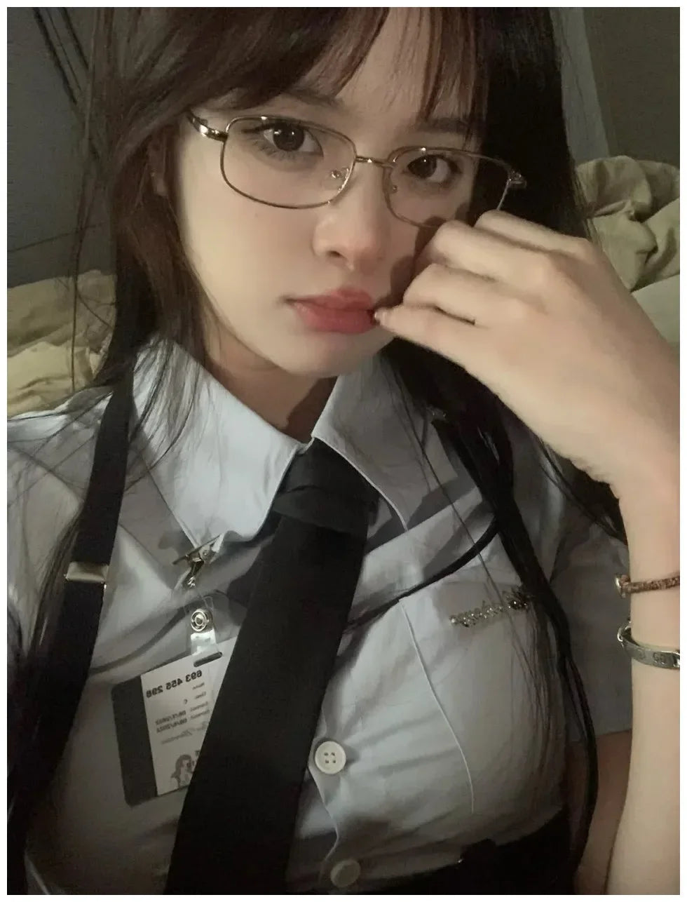 Y2K Harajuku Small Square Frame Glasses for Women – Retro Metal Clear Eyeglasses | Blue Light Blocking Reading Spectacle