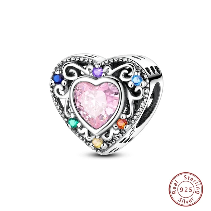 925 Sterling Silver Animal & Love Charms | Cat, Elephant, Bear, Swan & Easter Egg Beads Fit Original 3mm Bracelets DIY Jewelry