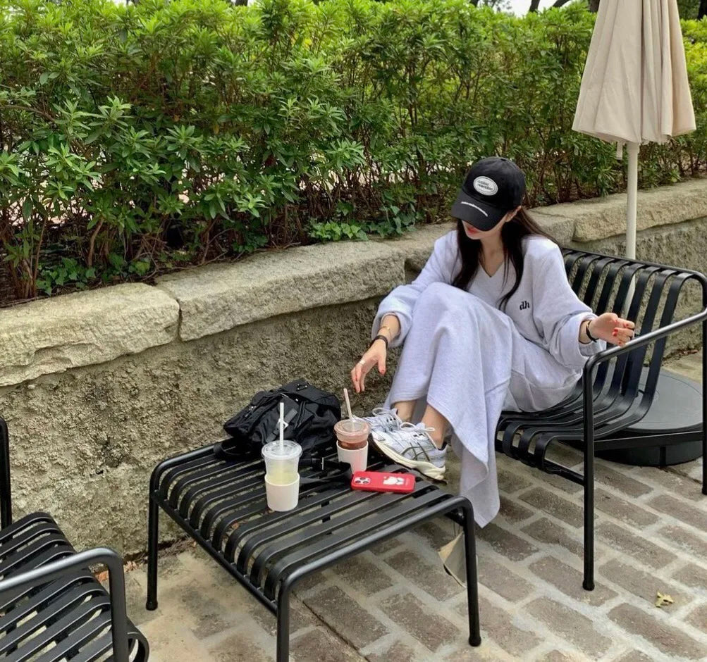 Autumn Winter Lazy Style V-Neck Embroidered Letter Loose Sweatshirt Dress – Long Sleeve Sweet Lantern Sleeve Women’s Casual Dress
