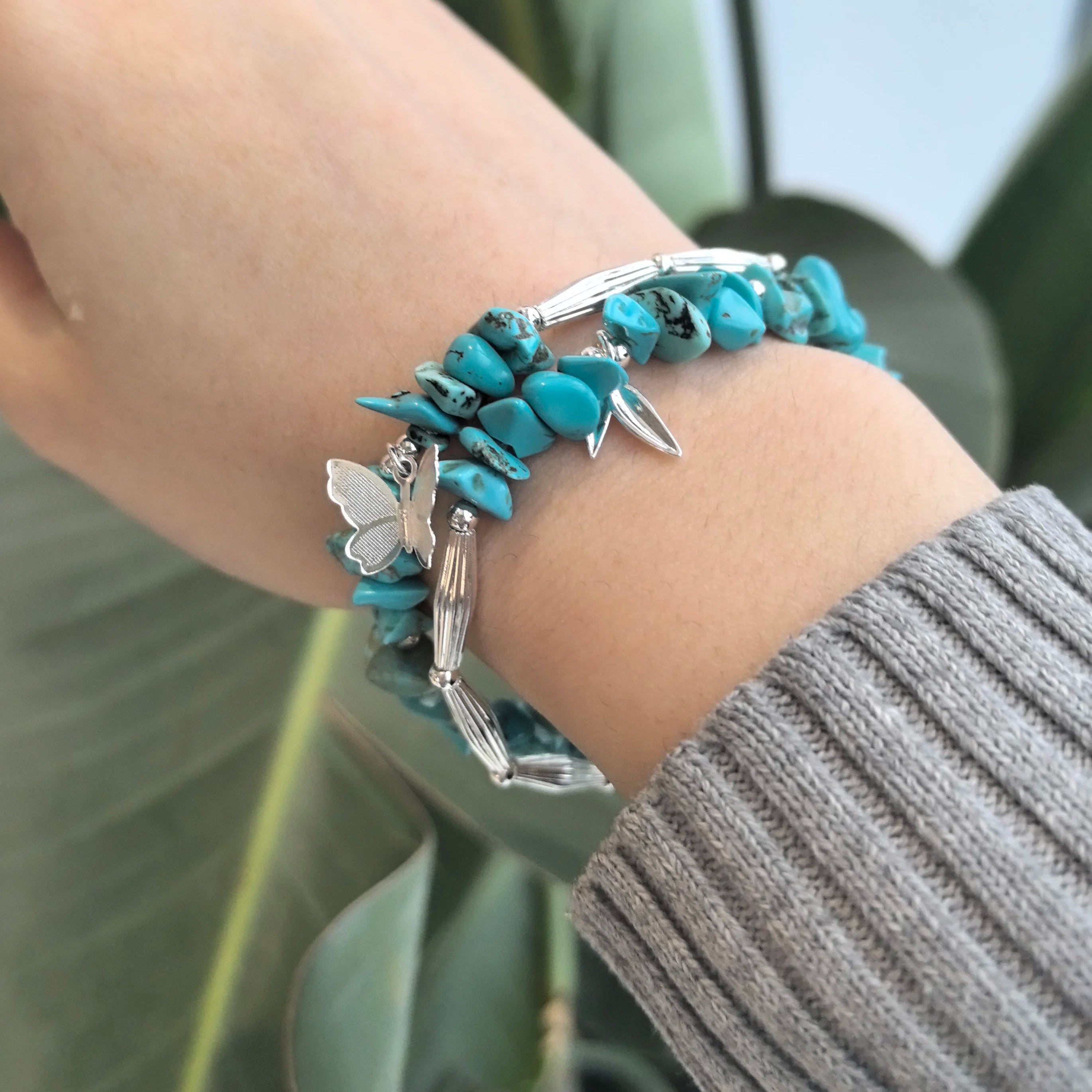 925 Sterling Silver Green Leaf Bracelet | Elegant Nature-Inspired Bangle for Women Girls Fashion Jewelry Gift