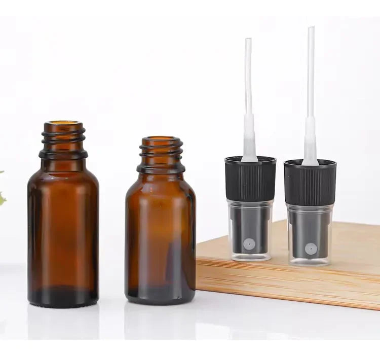 10/20PCS 30/50ML Empty Amber Glass Spray Bottles – Portable Mini Perfume & Essential Oil Container