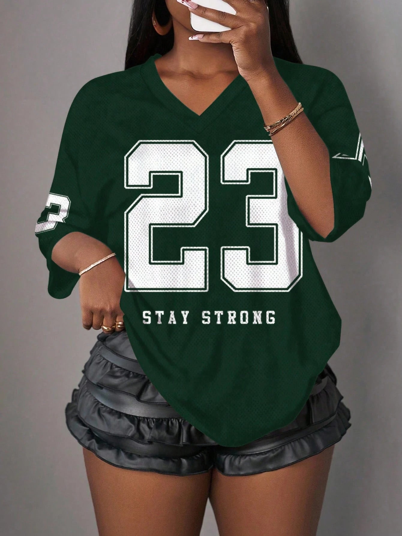 Women’s Casual Minimalist NO.23 Graphic T-Shirt – Summer Sports Jersey | Y2K Ladies Clothes