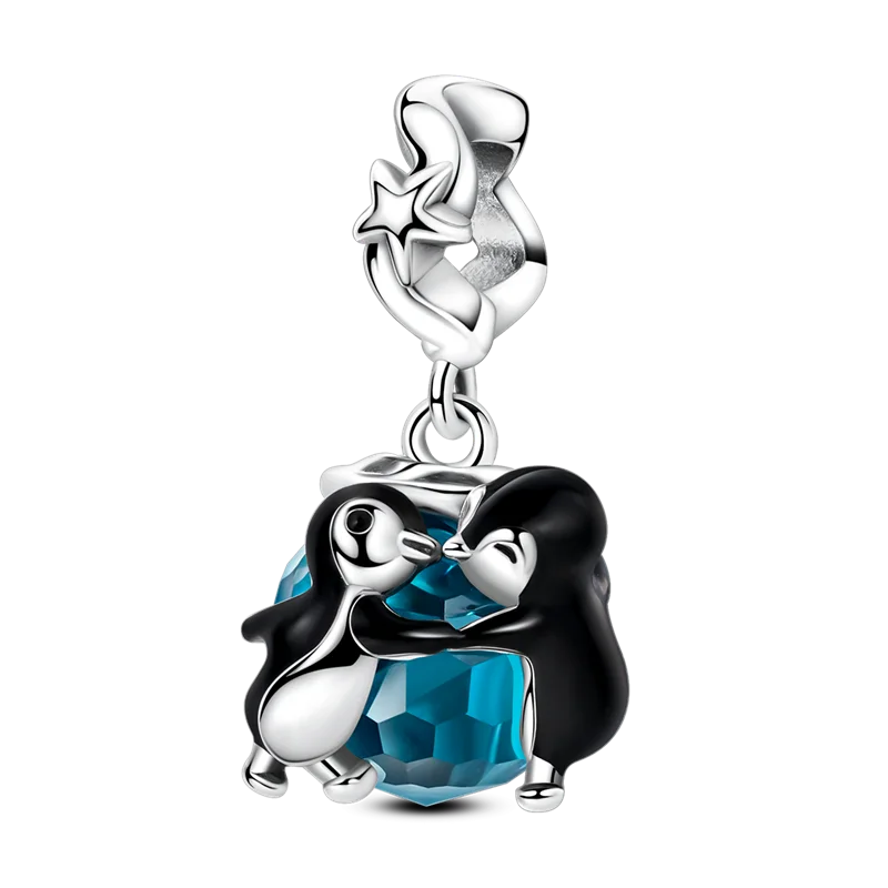 925 Sterling Silver Zircon Bowknot Heart Balloon Charms | Original Pendant Beads Fit Bracelet DIY Fine Jewelry for Women