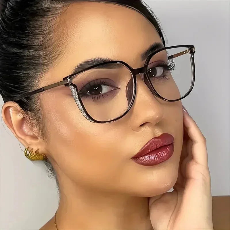 Fashionable Alloy Reading Glasses – Anti Blue Light Presbyopia Glasses for Men & Women | Square Large Frame Eyewear