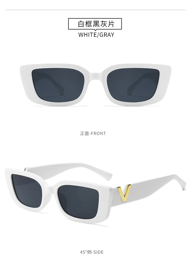 New Small Frame V-Shaped Fashion Sunglasses for Women – Designer Square UV400 Sun Glasses | Outdoor Leisure Eyewear