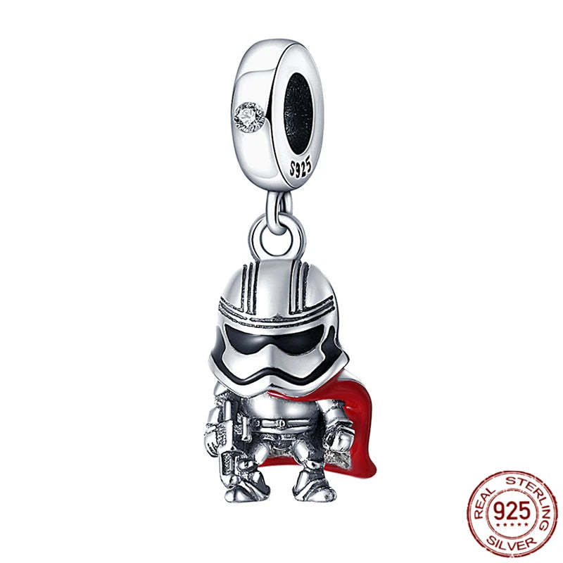 MINISO Marvel 925 Sterling Silver Charms Deadpool Wolverine Beads for Bracelet DIY Jewelry