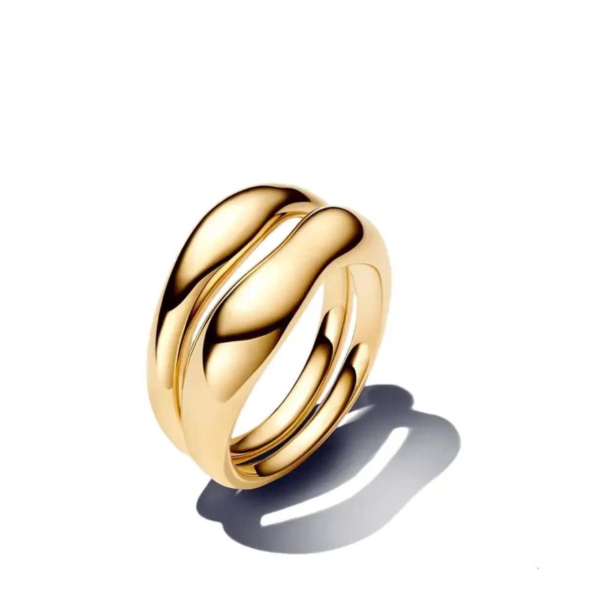 2025 New 100% Sterling Silver Romantic Heart Two-Tone Envelope Charm Ring | Luxurious Women’s High-Quality Jewelry