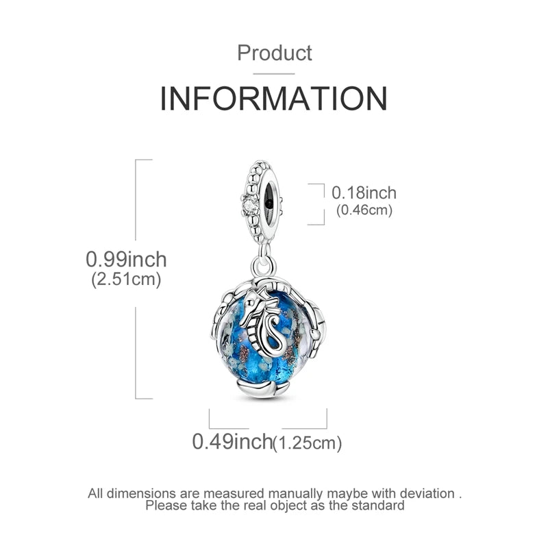 New Summer Ocean Silver Plated Sea Turtle & Starfish Shell Charm | DIY Bracelet Jewelry for Women