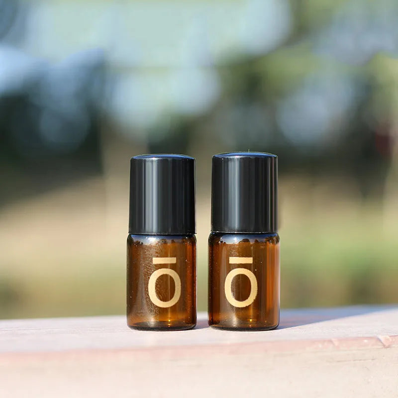 30/50PCS 2ML Mini Glass Perfume Roller Bottles – Amber Essential Oil Roll-On Vials | Travel Size