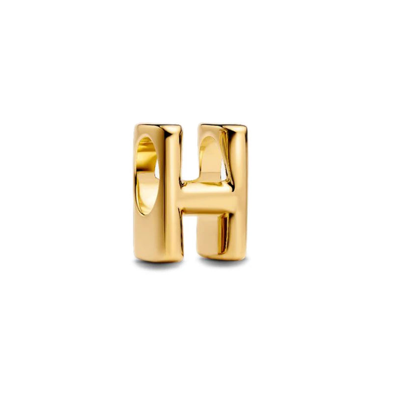 925 Sterling Silver A–Z Alphabet Letter Charms | Gold & Silver Beads for Women DIY Bracelet Jewelry