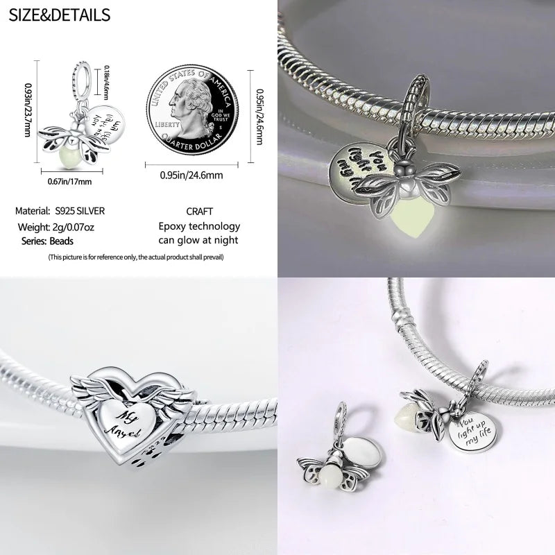 925 Sterling Silver Bee Series Charms | Fit Original Pandora Bracelet – DIY Women’s Jewelry Beads Hot Sale