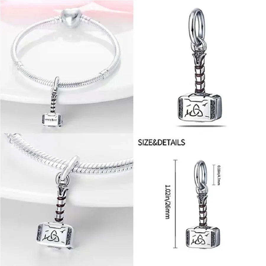 2025 S925 Sterling Silver Spider Man Crown Snake Bone Bracelet | Fit Original DIY Bracelets Fashion Jewelry Gift