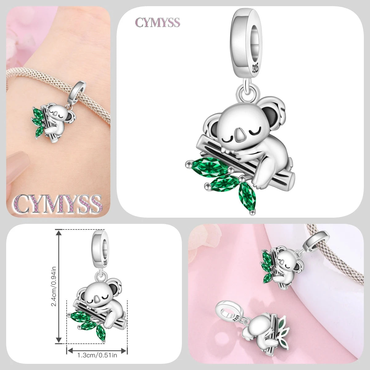 Hot Sale 925 Sterling Silver Dog & Cat Pet Charms | Cute Animal Pendant for Women Bracelet & Necklace DIY Jewelry Gift