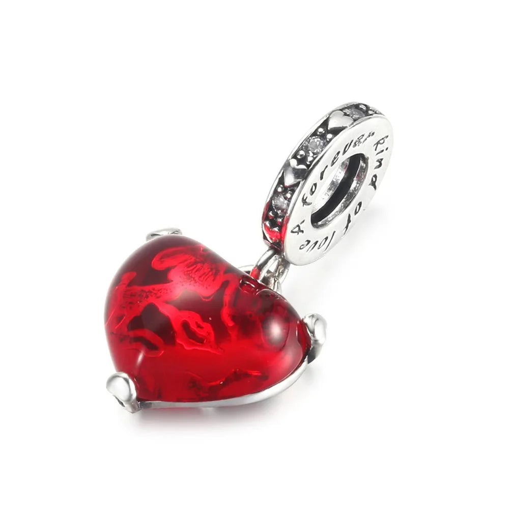 925 Sterling Silver Blue Planet & Dolphin Galaxy Dangle Charm | Women’s Bracelet DIY Jewelry