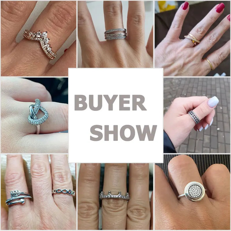 925 Silver Sparkling & Polished Lines Ring for Women | 2025 New Finger Ring | Wedding Engagement Jewelry Gift Anel