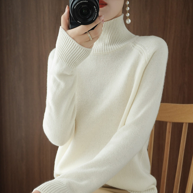 2025 Casual Autumn Winter Women Turtleneck Sweater – Thick Warm Long Sleeve Korean Knit Pullover