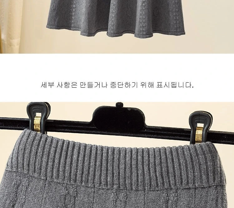 High Waist Knitted Midi Skirt – Women’s Sweater Matching Large Flounce A-Line Umbrella Skirt | Spring, Autumn & Winter