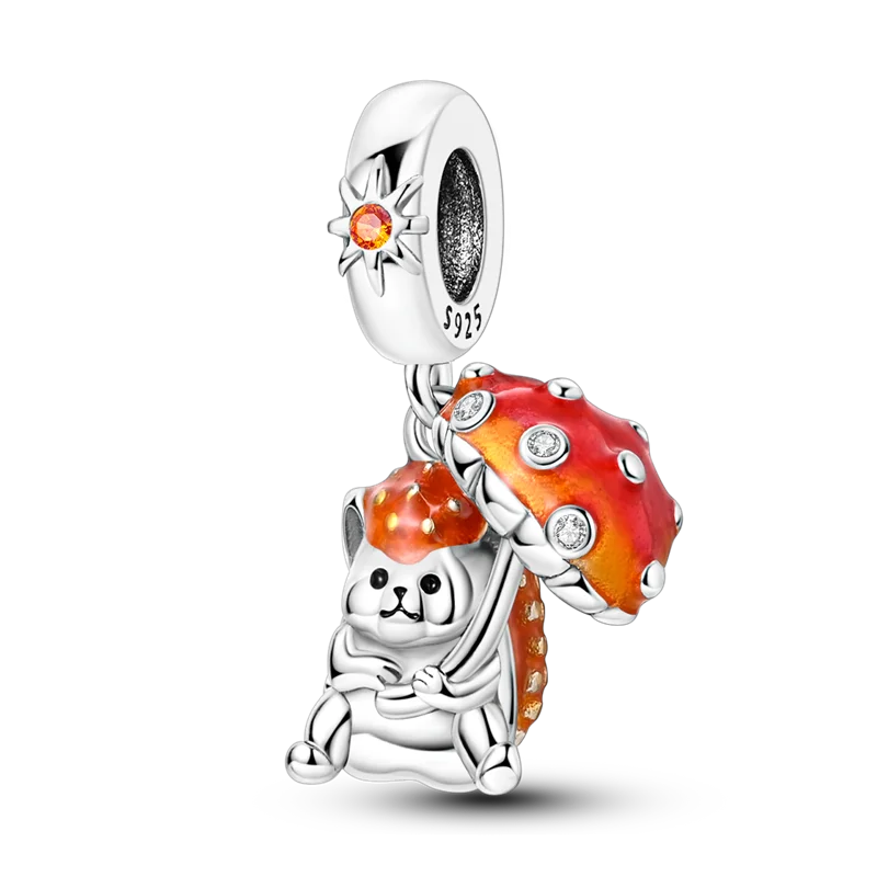 925 Sterling Silver Colorful CZ Zircon Dangle Charm | 2025 New Fashion Bead | Fits Pandora Bracelet | DIY Jewelry Gift
