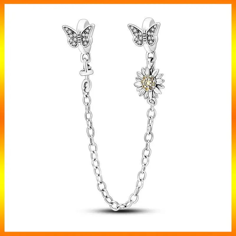 Star Moon & Evil Eye Chain Charm 🌙💙 925 Silver Bracelet Bead Women