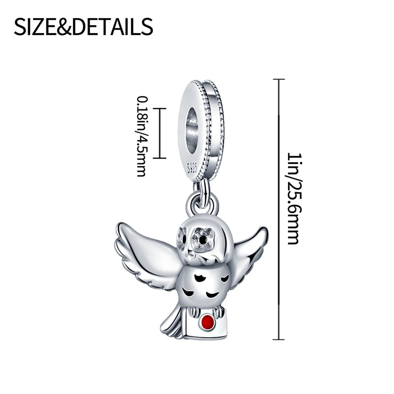 2024 Hot Sell Magician Series Pendant | 925 Sterling Silver Envelope & Owl Charm Beads for Bracelet