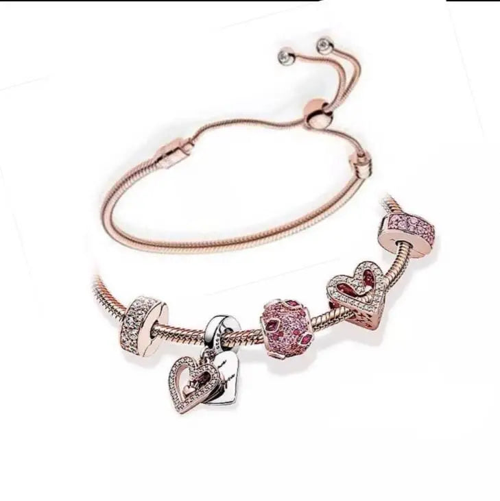 100% 925 Sterling Silver Fashion Bracelet | Pandora Style Women's Jewelry