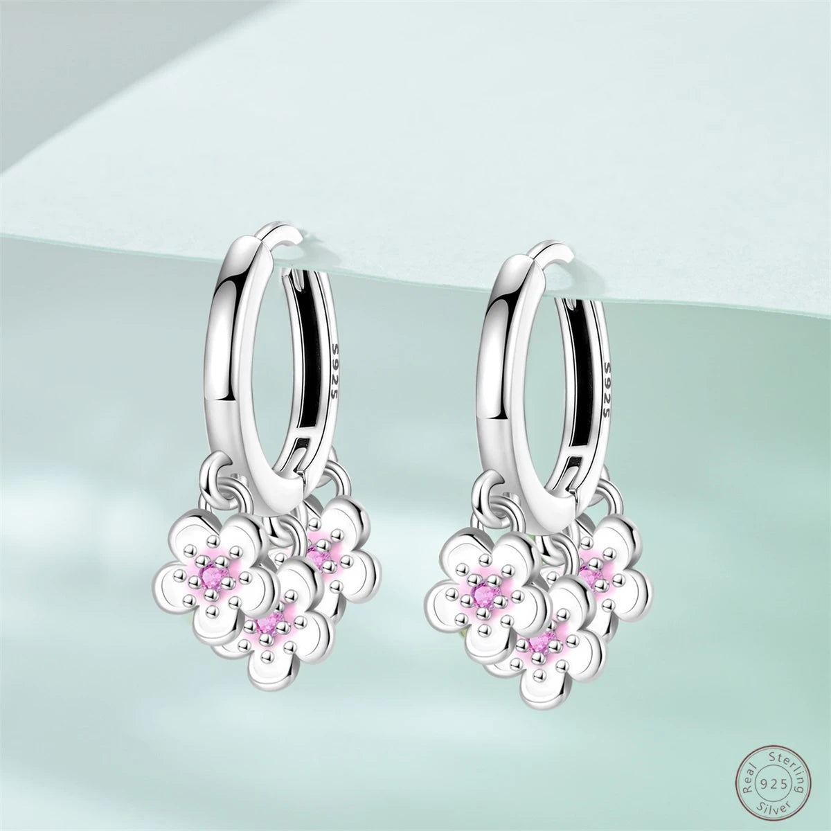 New Original 925 Sterling Silver Sweetheart Bow & Crab Ocean Earrings | Donut Zircon Round Design Women’s Fine Jewelry