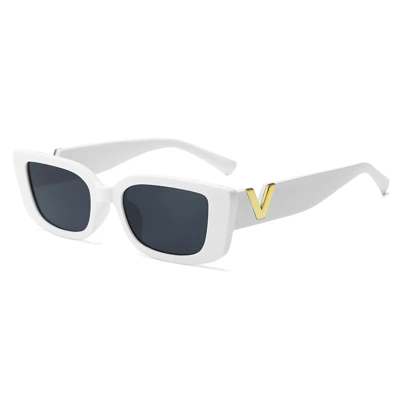 Retro Rectangle Sunglasses for Women – Brand Designer Vintage Small Frame Luxury Sun Glasses | Classic Black Square