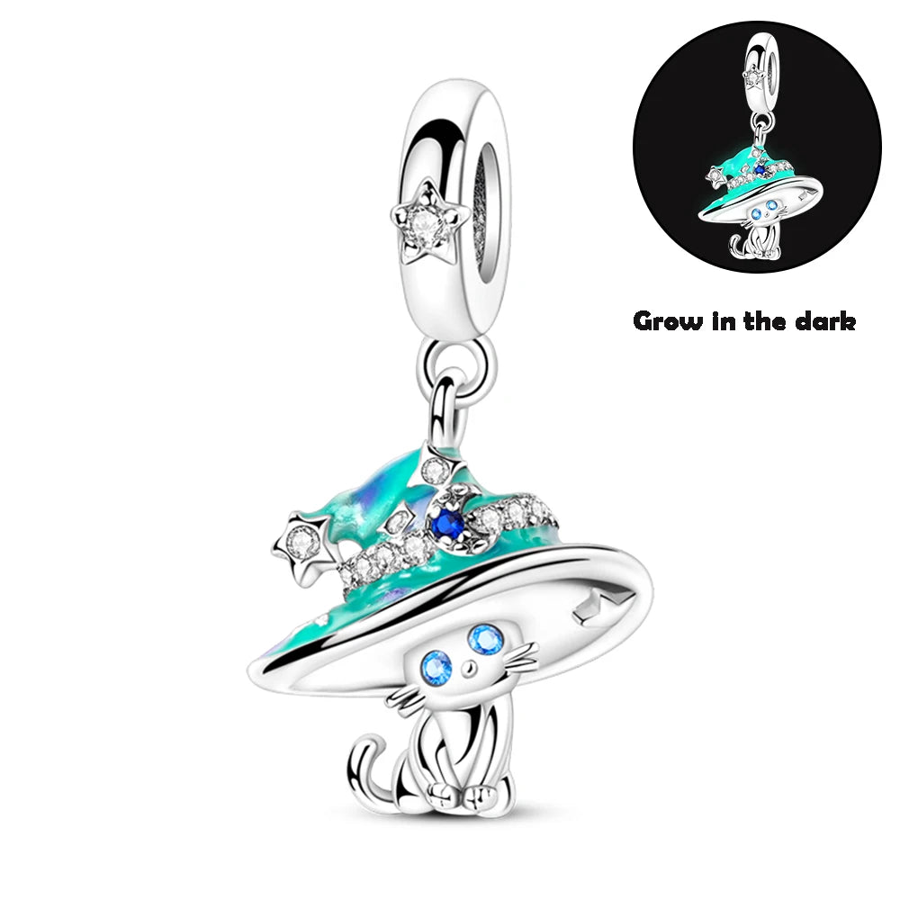 Original 925 Sterling Silver Glowing Firefly Charm Beads – DIY Bracelet Pendant for Women