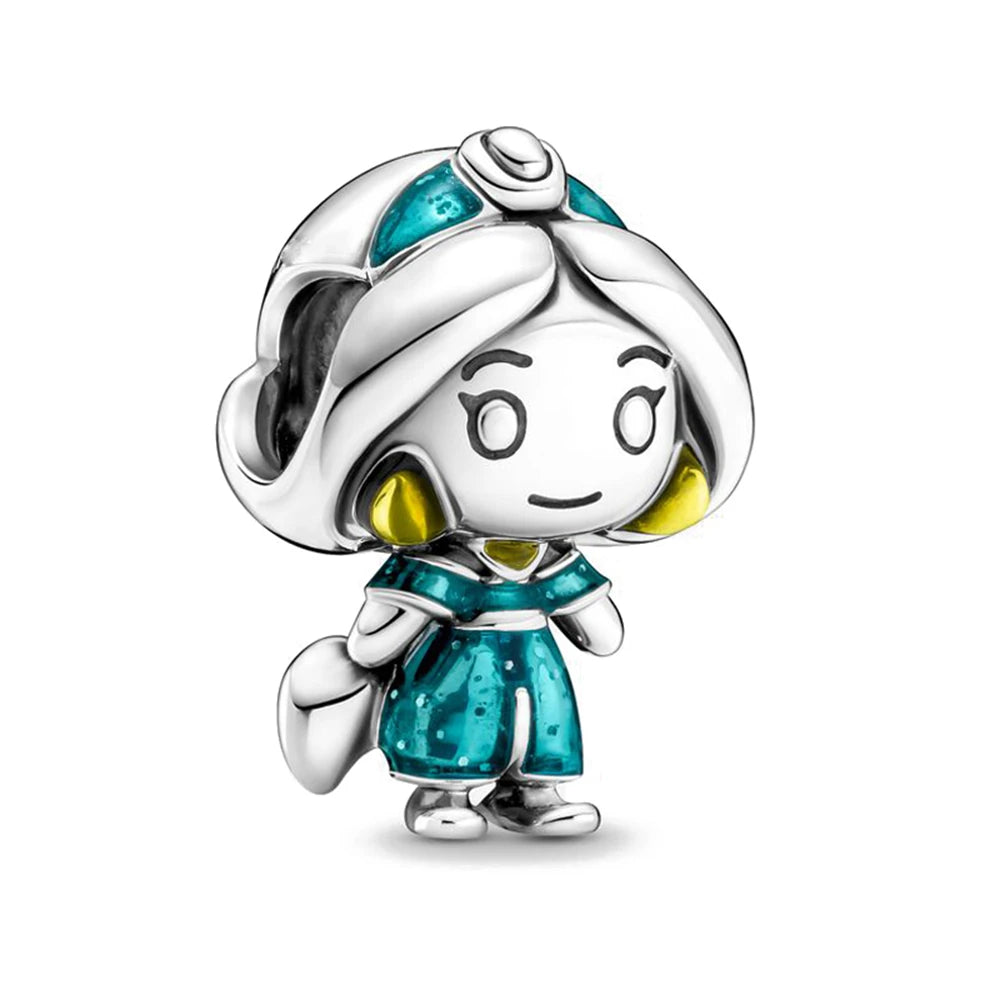 925 Sterling Silver Disney Mermaid & Elsa Princess Dress Charms | Fit Original Bracelet DIY Jewelry Gift for Women