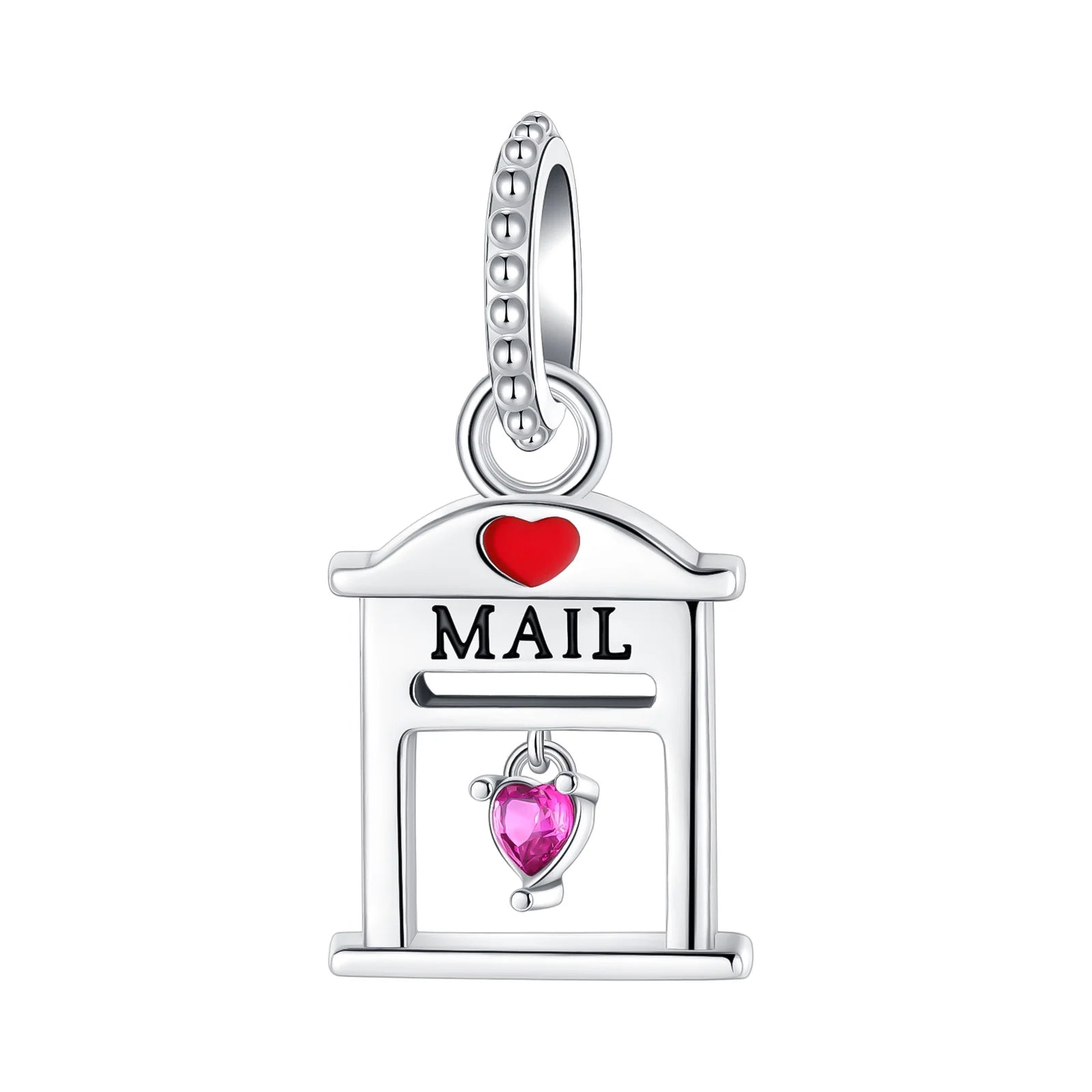 Romantic Pink Flowers 925 Sterling Silver Charms | Bag Lipstick Heart Bow Rose Bead Fit Original Bracelet DIY Jewelry Gift