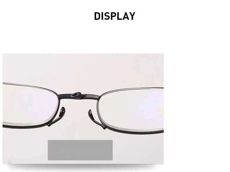 Foldable Reading Glasses Men Women Metal Frame Blue Light Resistant EyeGlasses with Zipper Bag Prescription Eyewear +1.0 To +4.0