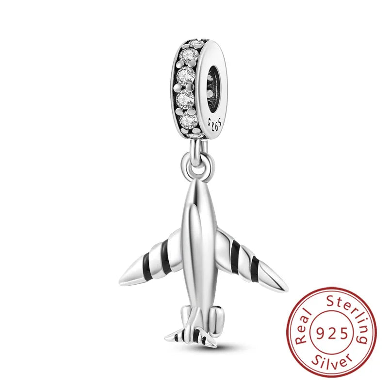 Original 925 Sterling Silver Paris Tower & Travel Charms – DIY Bracelet & Pendant Jewelry