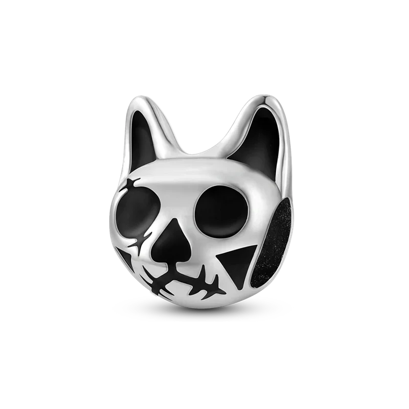 925 Sterling Silver Pink Cat & Dog Paw Charm Bead | Animal Claw Bone Beads for 925 Bracelet DIY Jewelry Gift