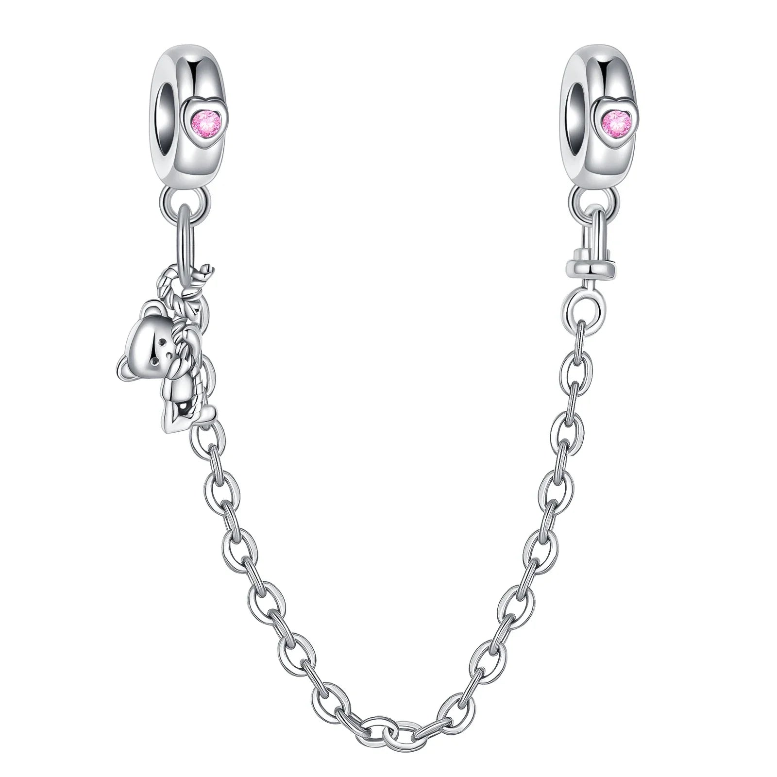 925 Sterling Silver Golden Heart Lock & Birthday Candle Charm | Fit Original Pandora Bracelet DIY Jewelry