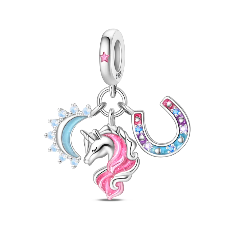 925 Silver Plated Magic Mirror Princess Angel Pink Charm Beads | Fits Original Pan 925 Bracelet | Exquisite DIY Jewelry